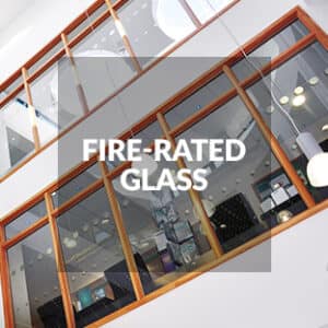 Fire-rated glass button